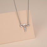 Sterling Silver Female Anatomy Necklace