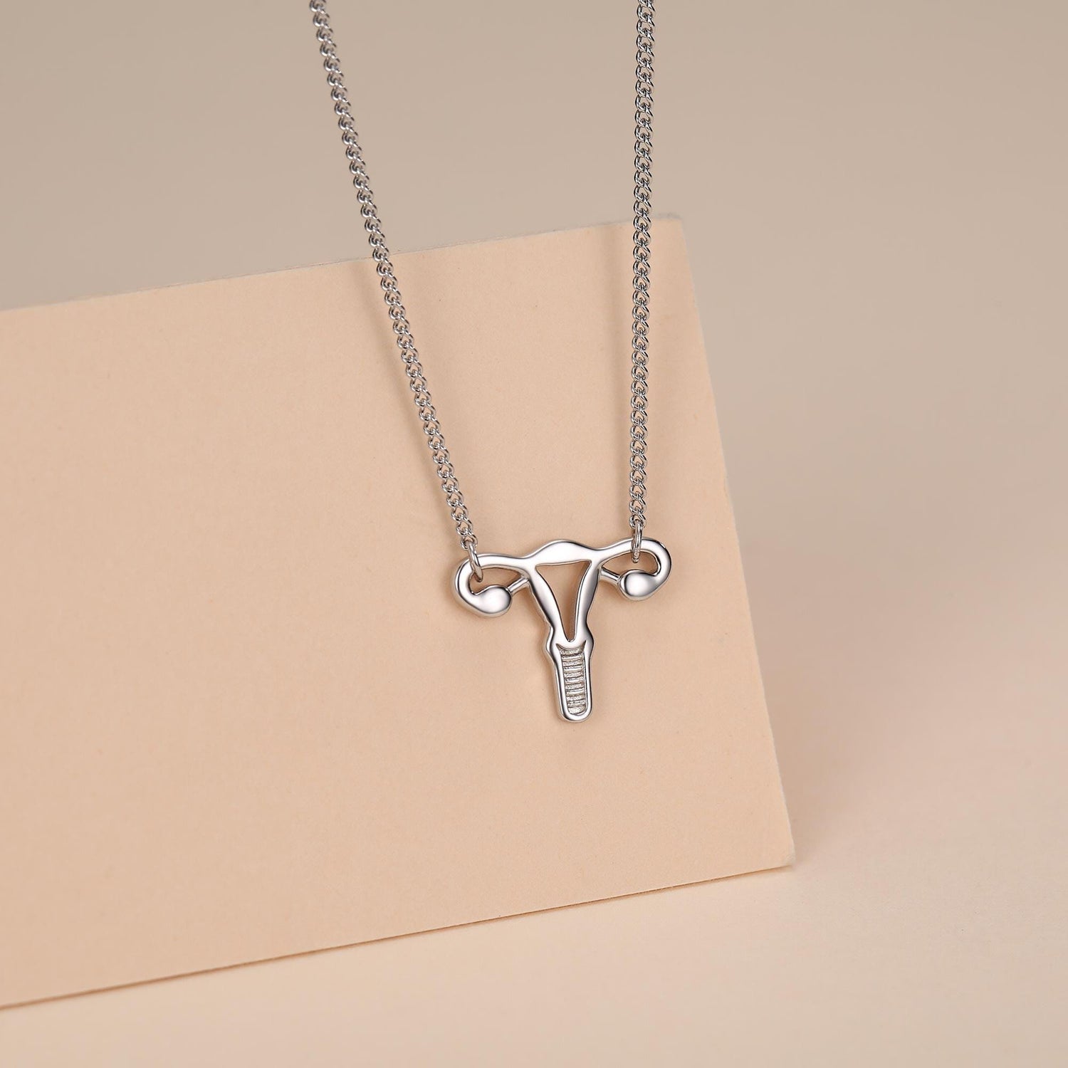Sterling Silver Female Anatomy Necklace