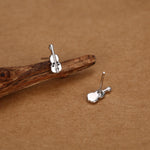 Tiny Violin Stud Earrings in Sterling Silver, Silver or Gold, Music Earrings