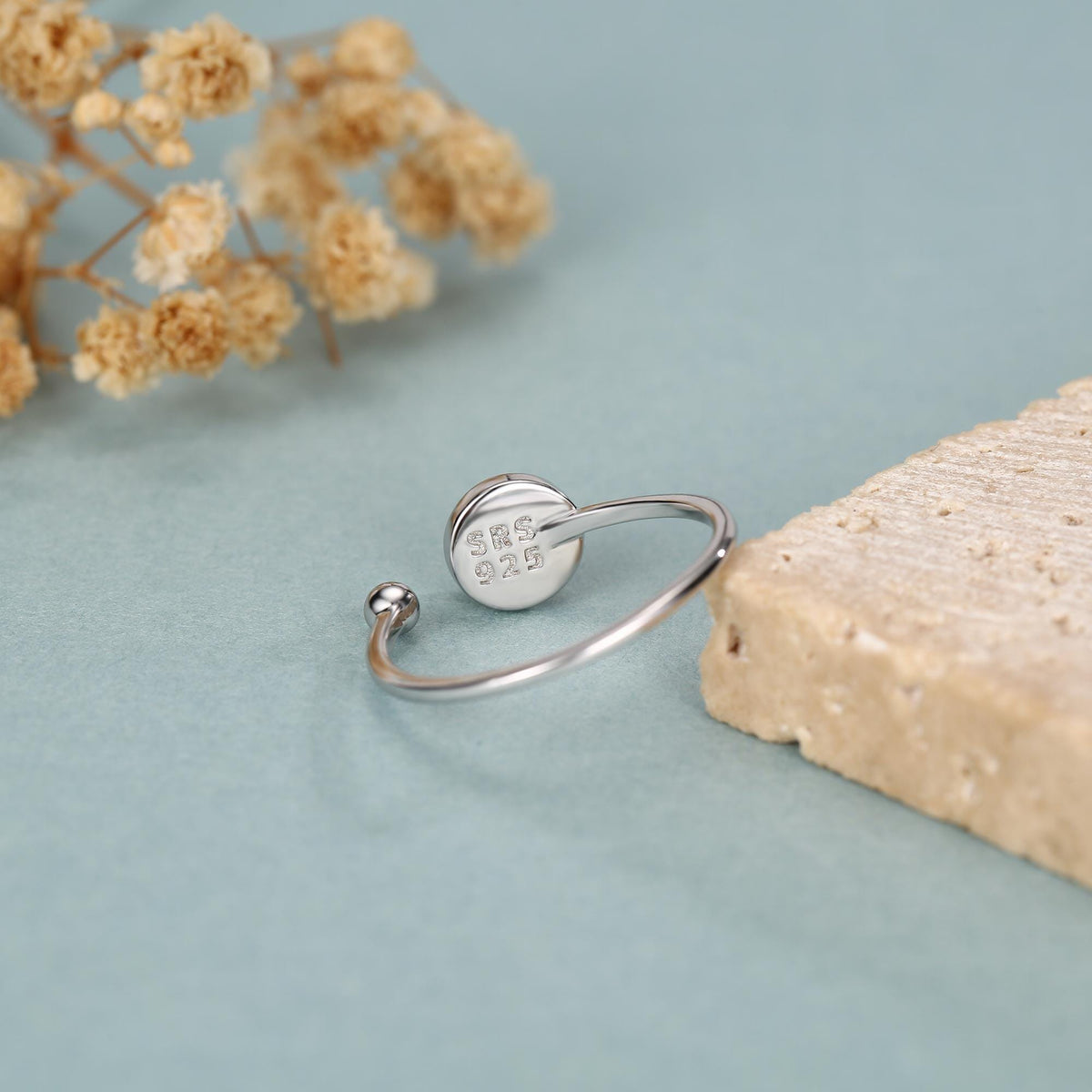 Green Jasper Jade Open Ring