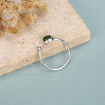 Green Jasper Jade Open Ring