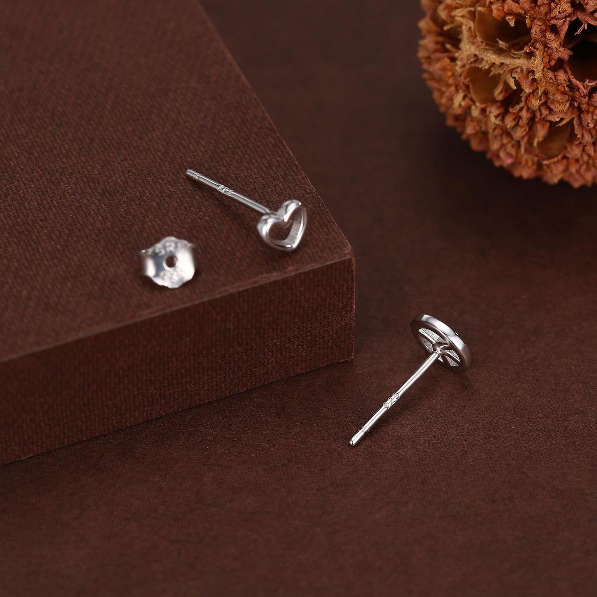 Tiny Mismatched Peace and Love Symbol Stud Earrings in Sterling Silver, Silver, Gold or Rose Gold, Small Asymmetric Heart and Peace Earrings