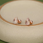 Sterling Silver Sunburst Teardrop 16G Flat Back Earrings