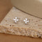 Sterling Silver Maltese Cross Stud Earrings