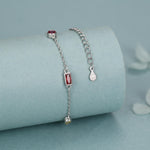 Rainbow CZ Multi Shape Station Bracelet