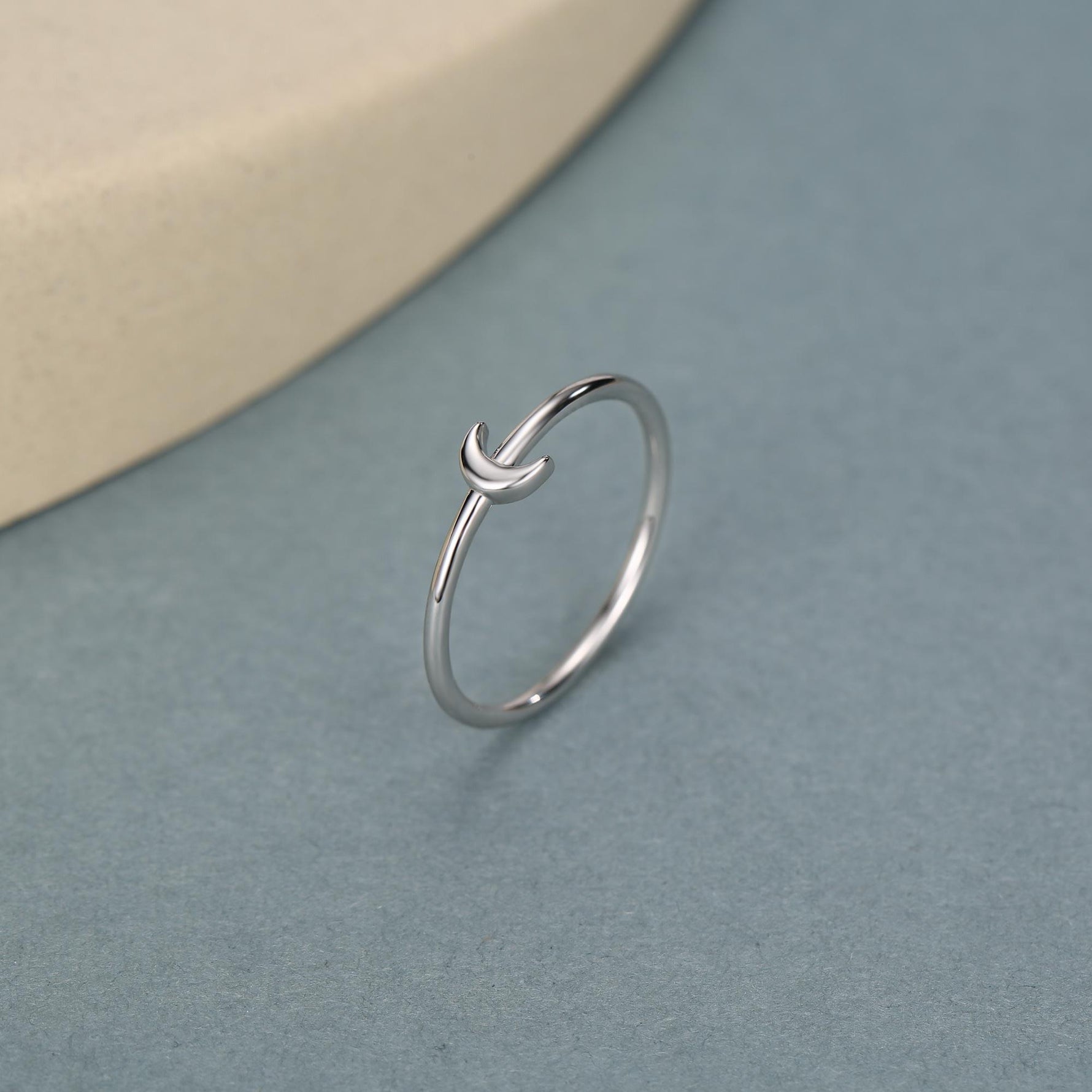 Extra Tiny Little Moon Skinny Ring