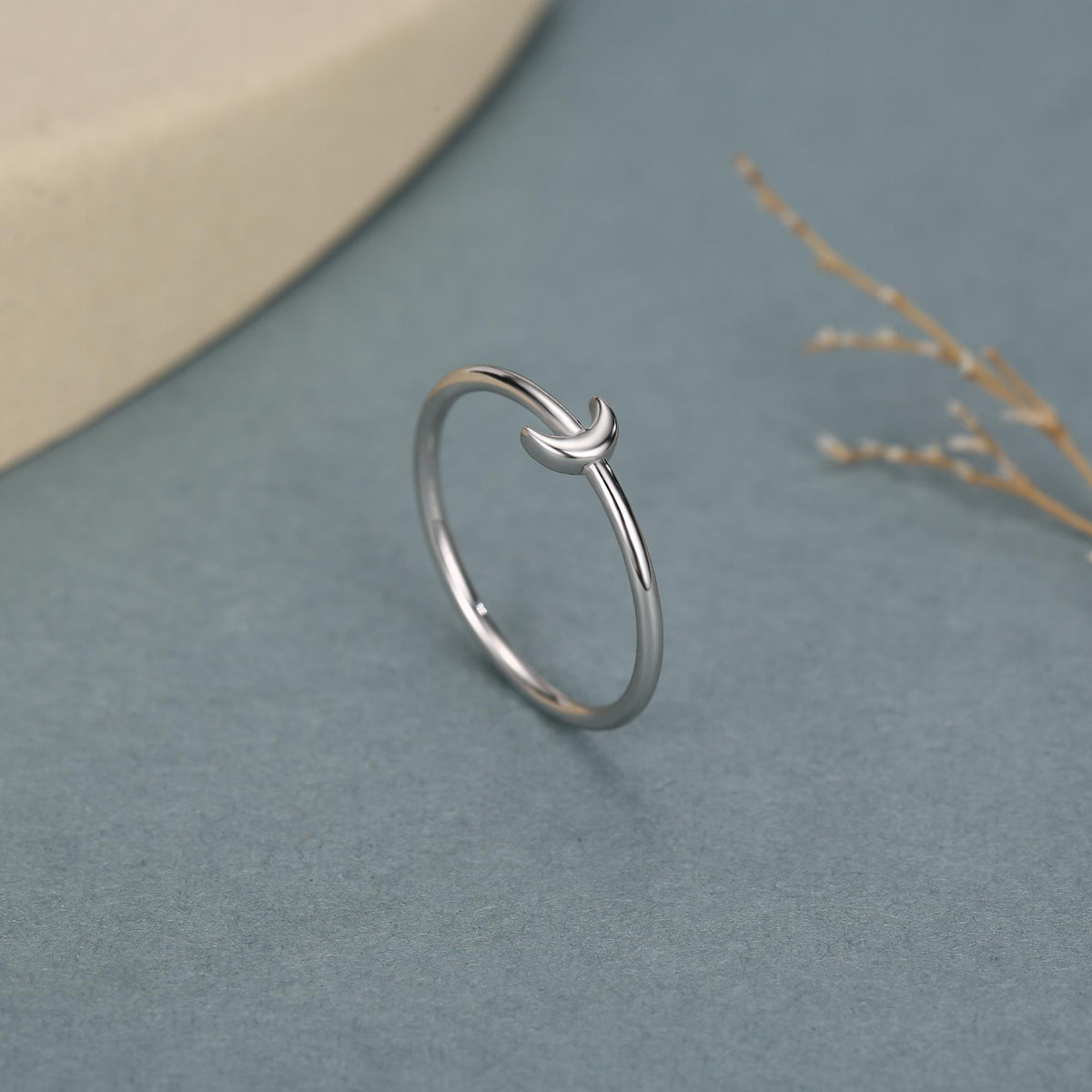 Extra Tiny Little Moon Skinny Ring