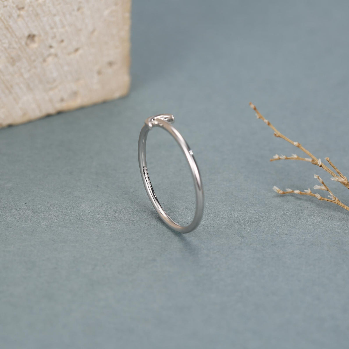 Extra Tiny Little Moon Skinny Ring