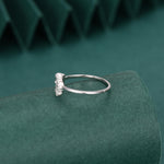 CZ Forget-Me-Not Flower Bouquet Open Ring