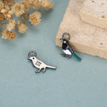 Sterling Silver Enamel Magpie Earring Charms