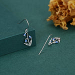 Sterling Silver Bluebell Flower Hook Earrings