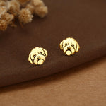 Sterling Silver Shih Tzu Dog Stud Earrings