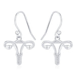 Sterling Silver Female Anatony Hoop Earrings
