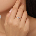 Sterling Silver Moissanite Heart Ring