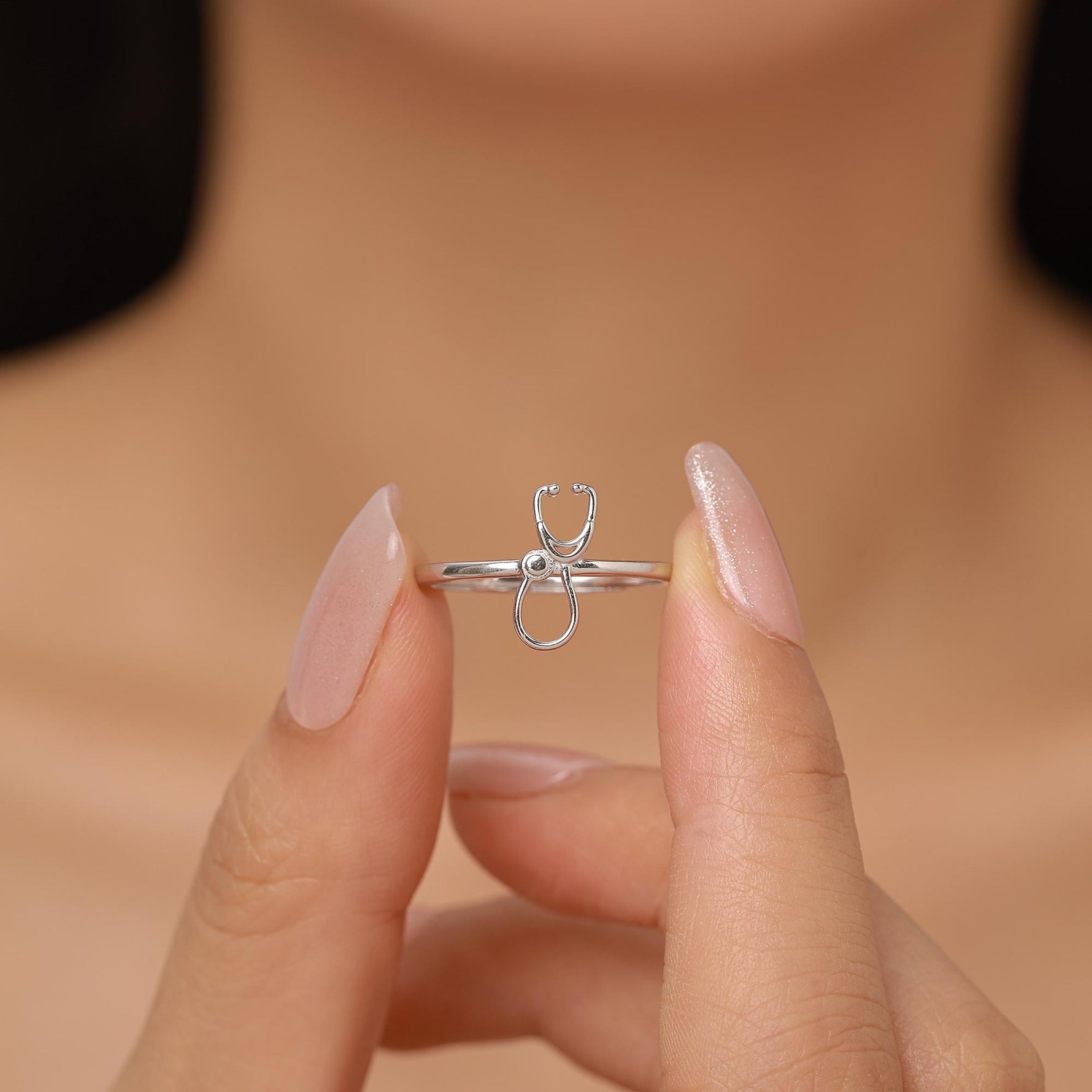 Sterling Silver Stethoscope Ring
