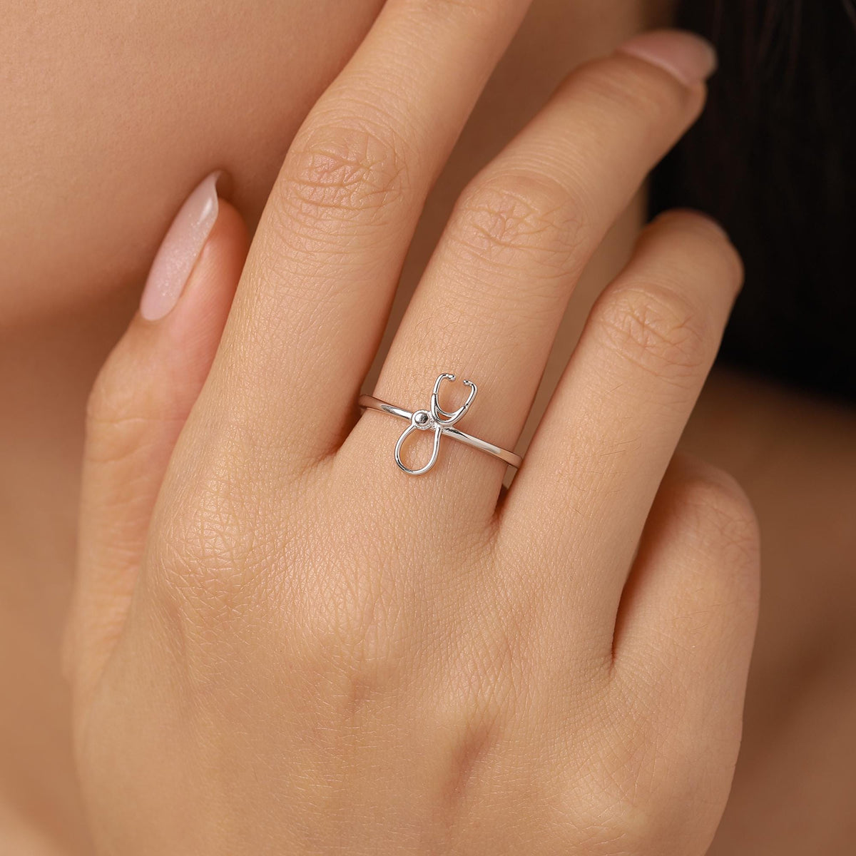 Sterling Silver Stethoscope Ring