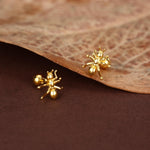 Sterling Silver Ant 18G Screw Back Earrings