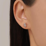 Sterling Silver Ant 18G Screw Back Earrings