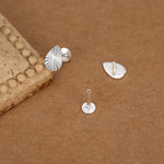 Sterling Silver Sunburst Teardrop 16G Flat Back Earrings