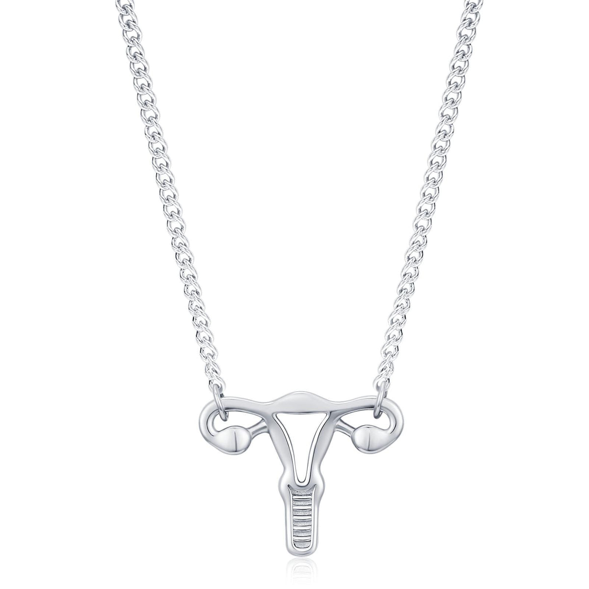 Sterling Silver Female Anatomy Necklace