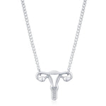 Sterling Silver Female Anatomy Necklace