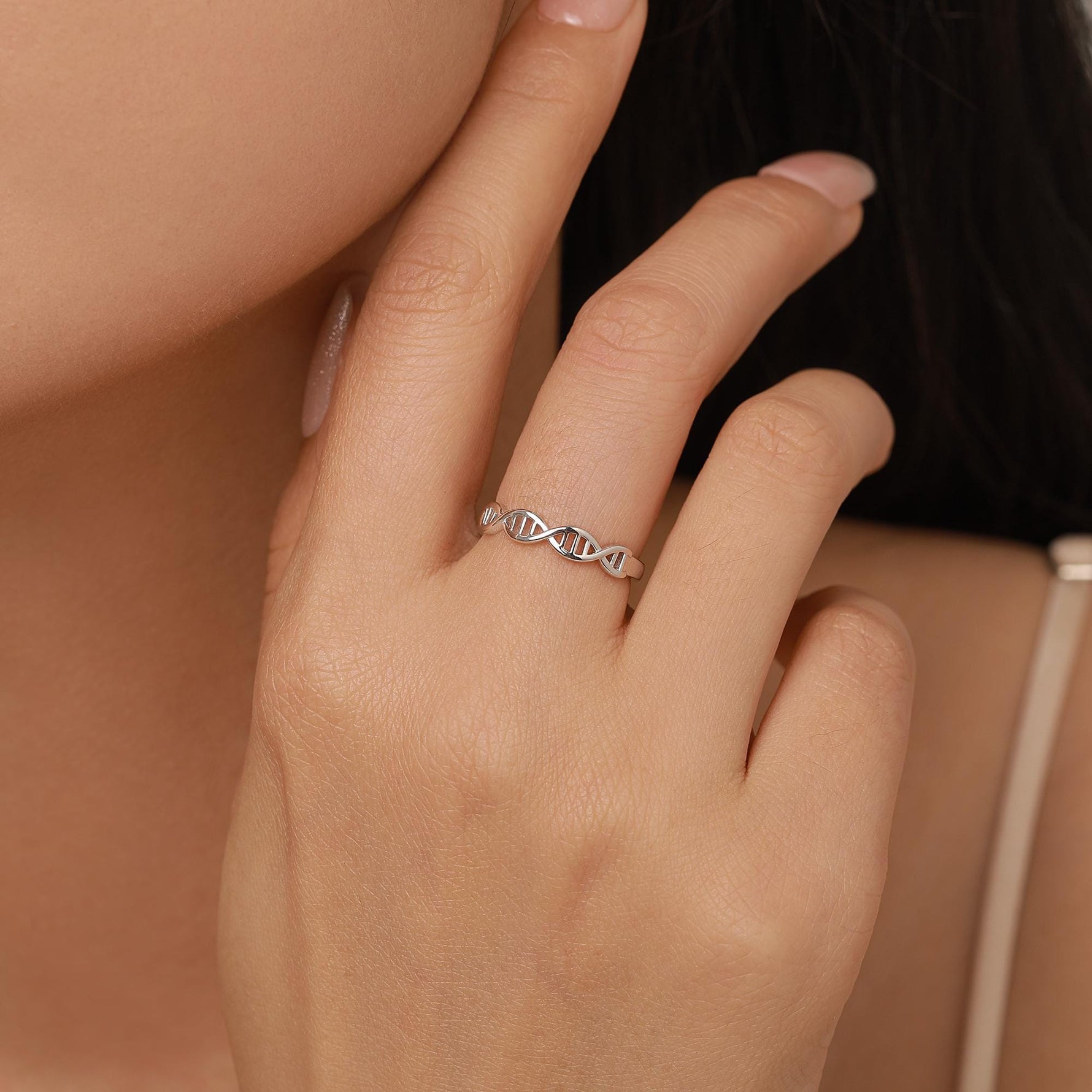 Sterling Silver DNA Helix Ring