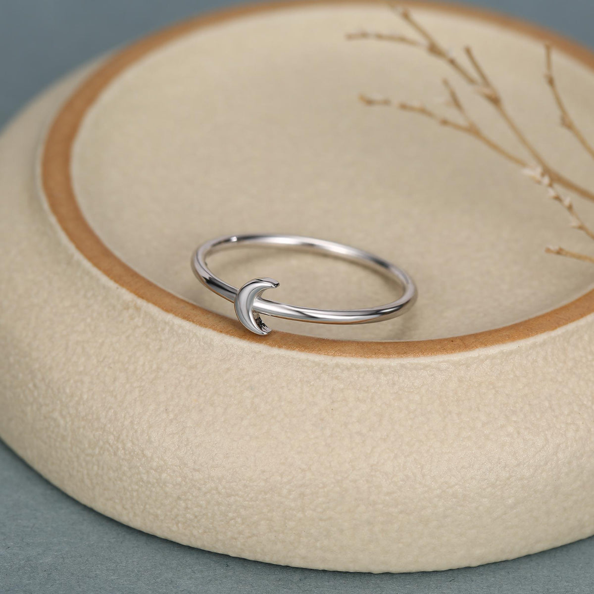 Extra Tiny Little Moon Skinny Ring