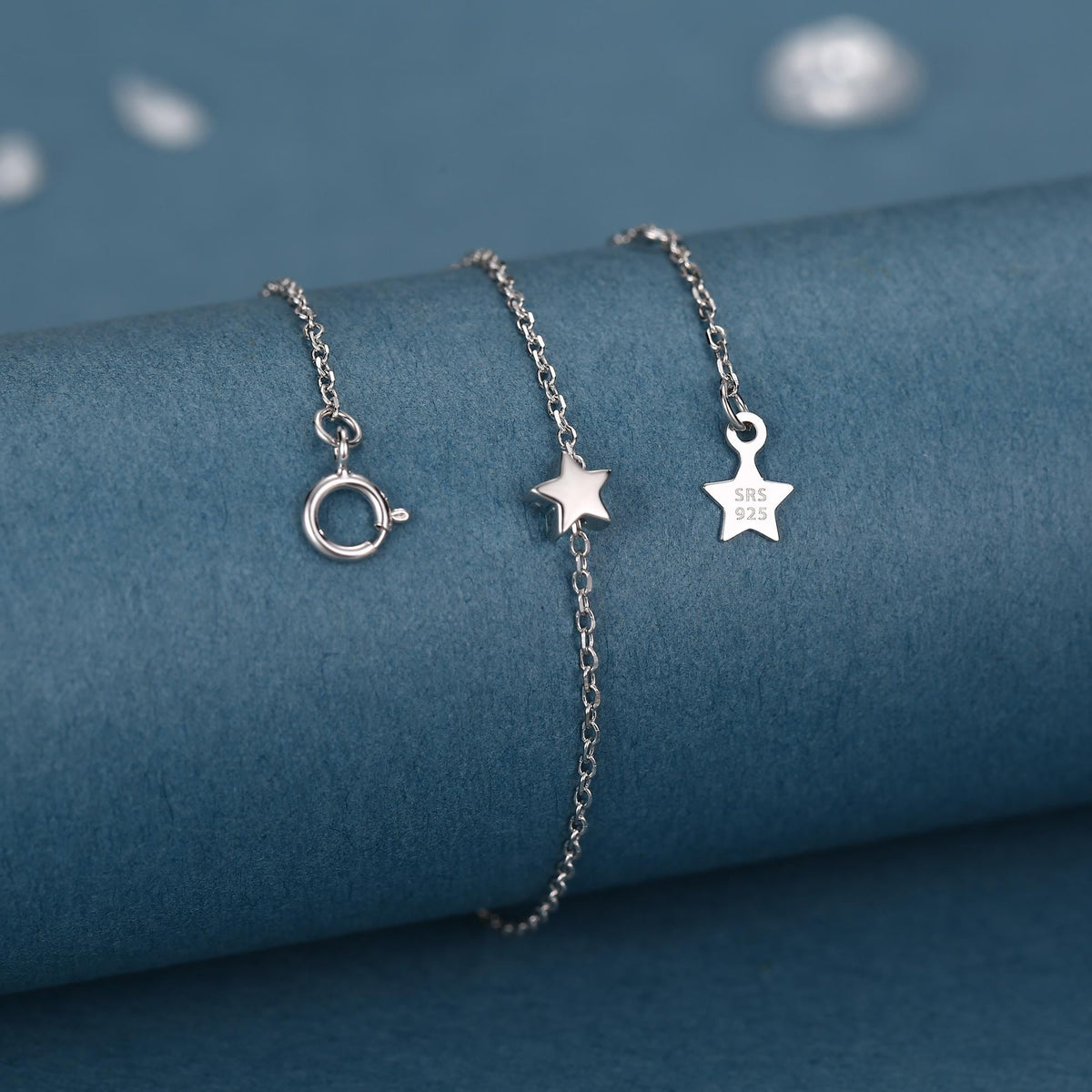 Sterling Silver Delicate Tiny Star Bracelet