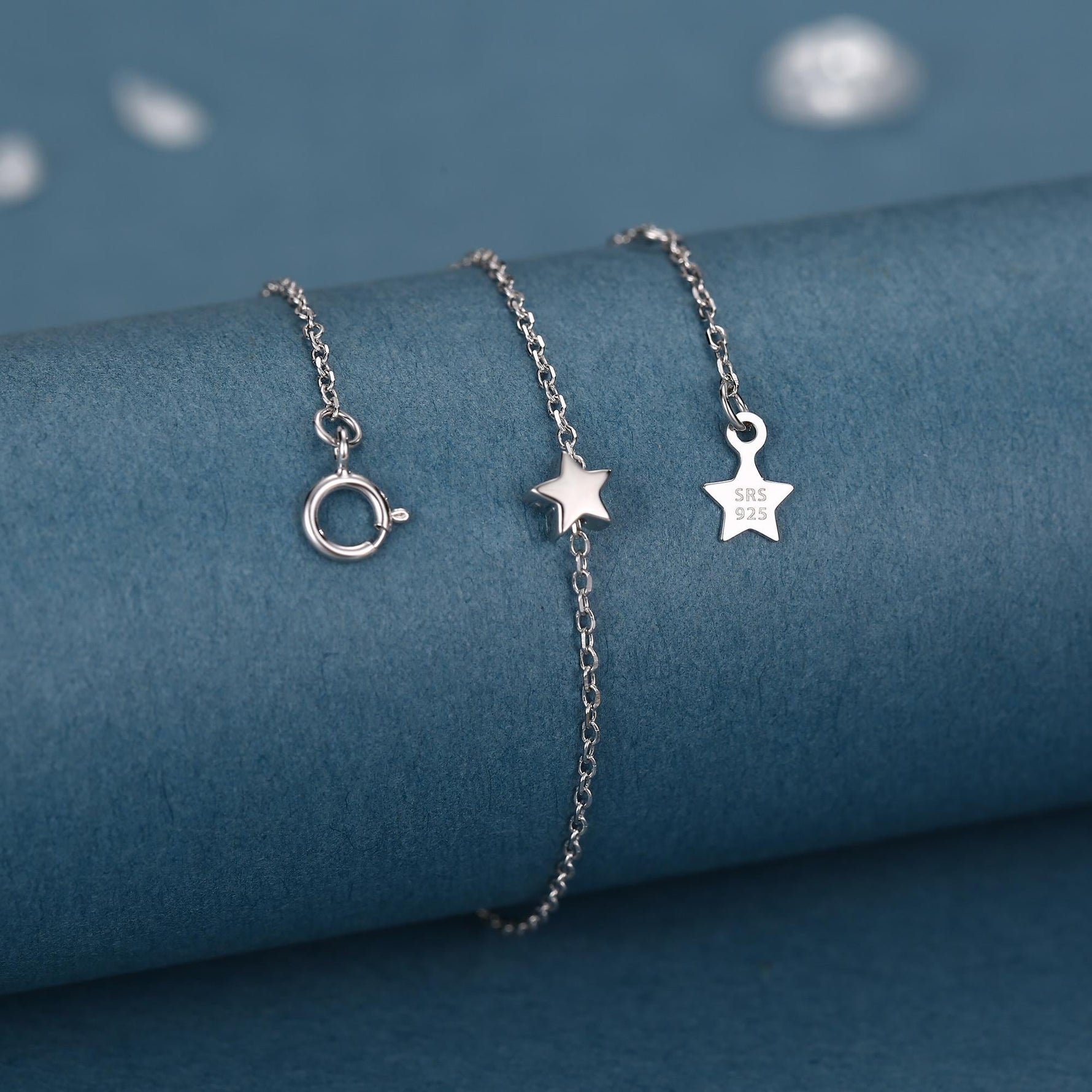Sterling Silver Delicate Tiny Star Bracelet
