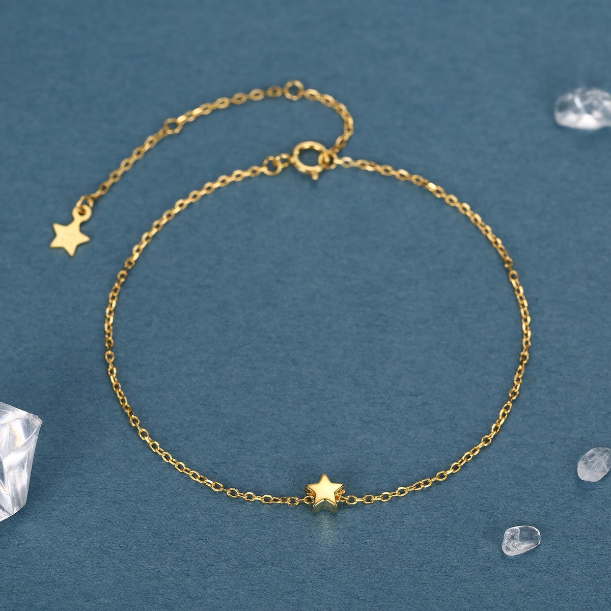 Sterling Silver Delicate Tiny Star Bracelet