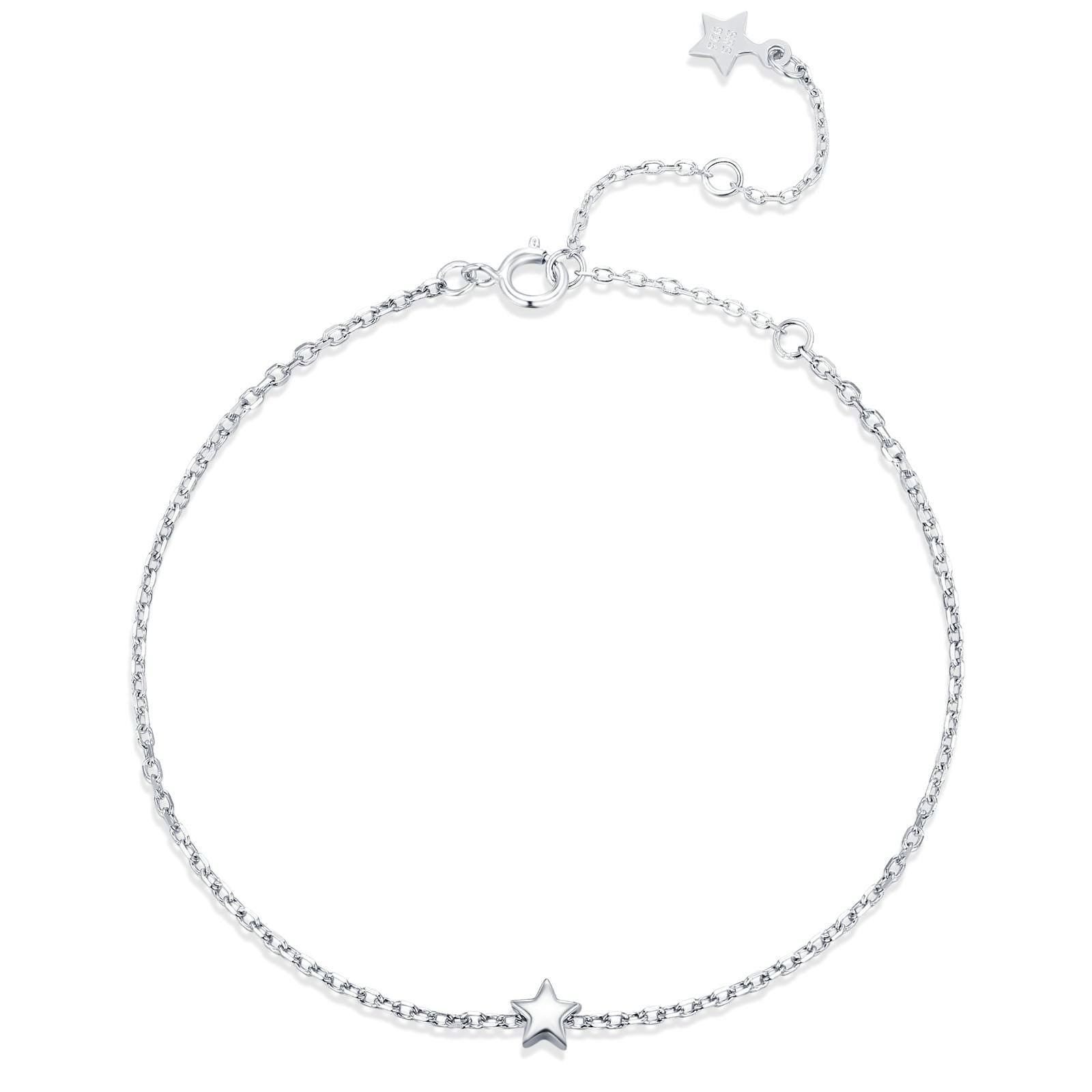 Sterling Silver Delicate Tiny Star Bracelet