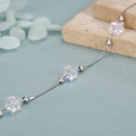 Aurora Borealis Crystal Cube Station Bracelet