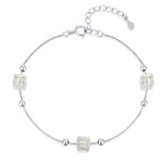 Aurora Borealis Crystal Cube Station Bracelet