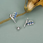 Sterling Silver Bluebell 18G Screw Back Earrings