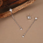 Sterling Silver North Star Jacket Earrings