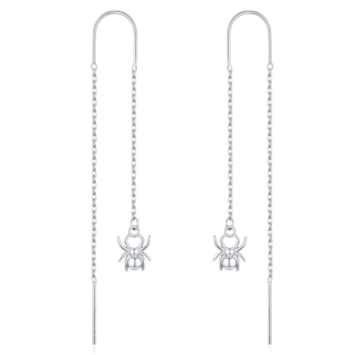 Sterling Silver Spider Threader Earrings