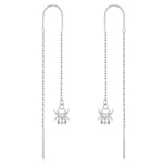 Sterling Silver Spider Threader Earrings
