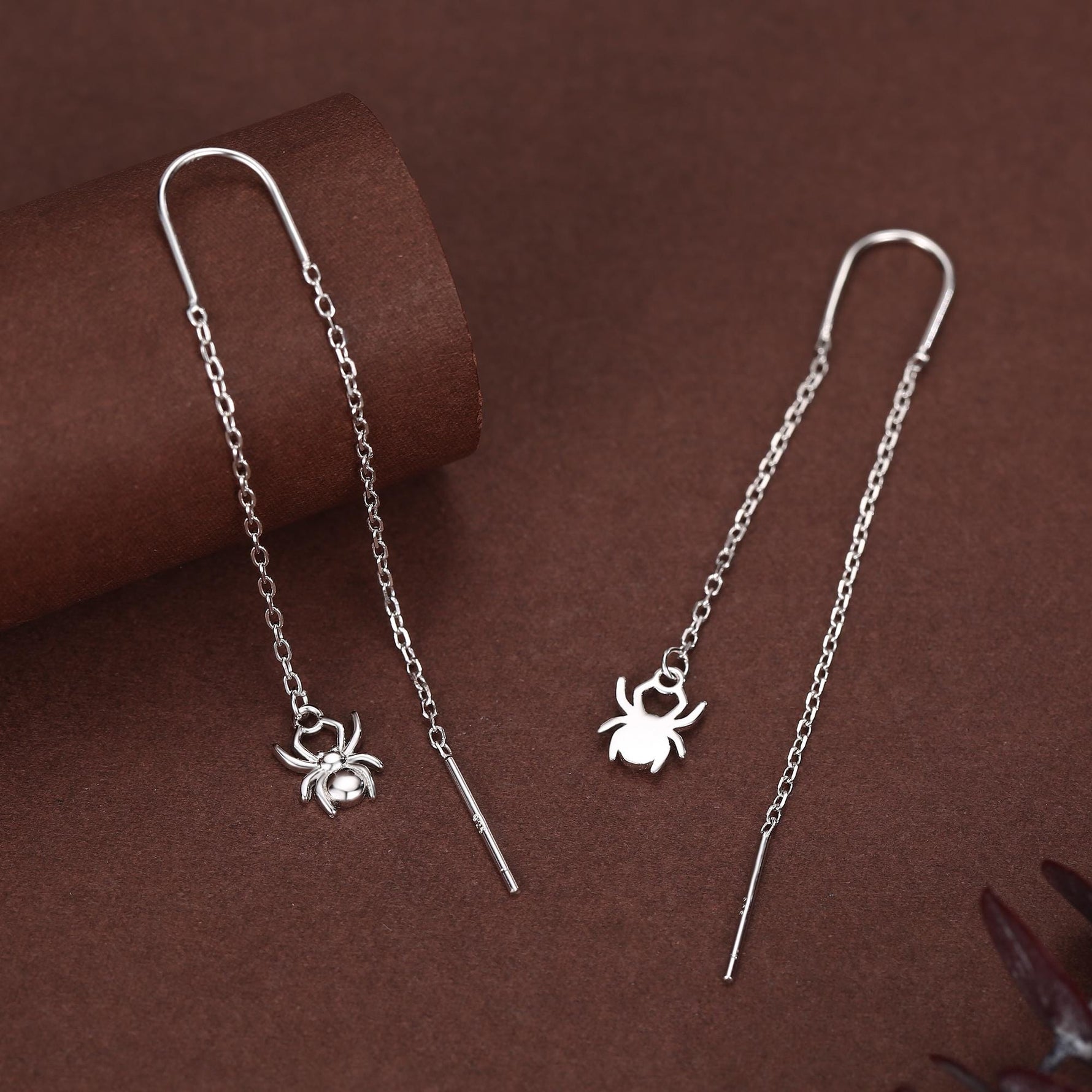 Sterling Silver Spider Threader Earrings