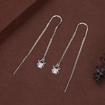 Sterling Silver Spider Threader Earrings