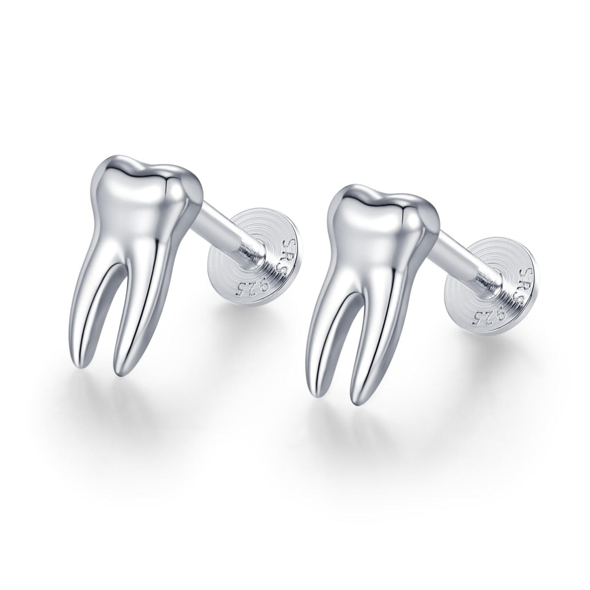 Tooth Flat Back Stud Earrings