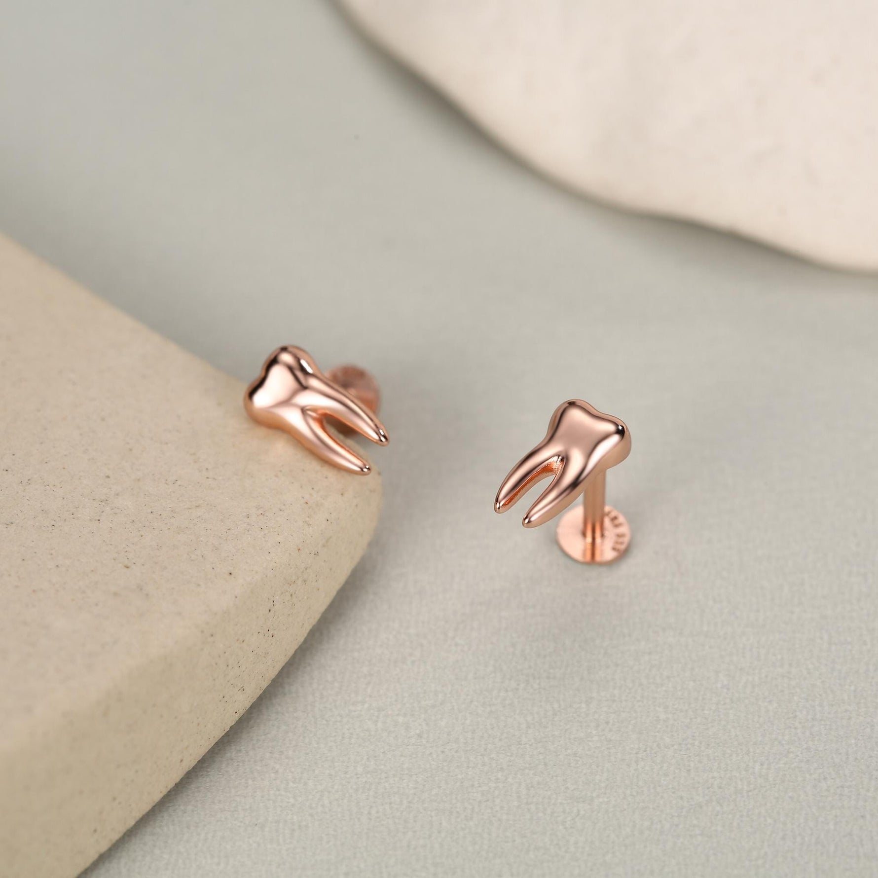 Tooth Flat Back Stud Earrings
