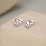 Tooth Flat Back Stud Earrings
