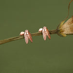 Sterling Silver Cicada 16G Flat Back Stud Earrings