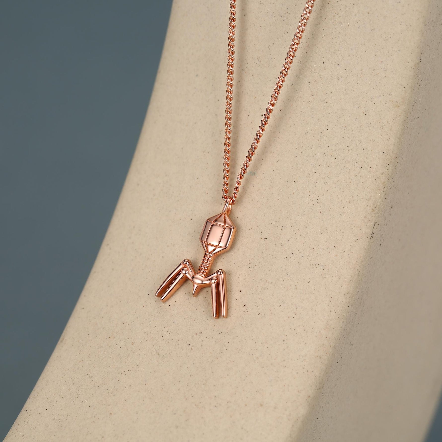 Sterling Silver Bacteriophage Necklace
