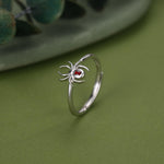 Sterling Silver Black Widow Spider Ring