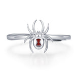 Sterling Silver Black Widow Spider Ring