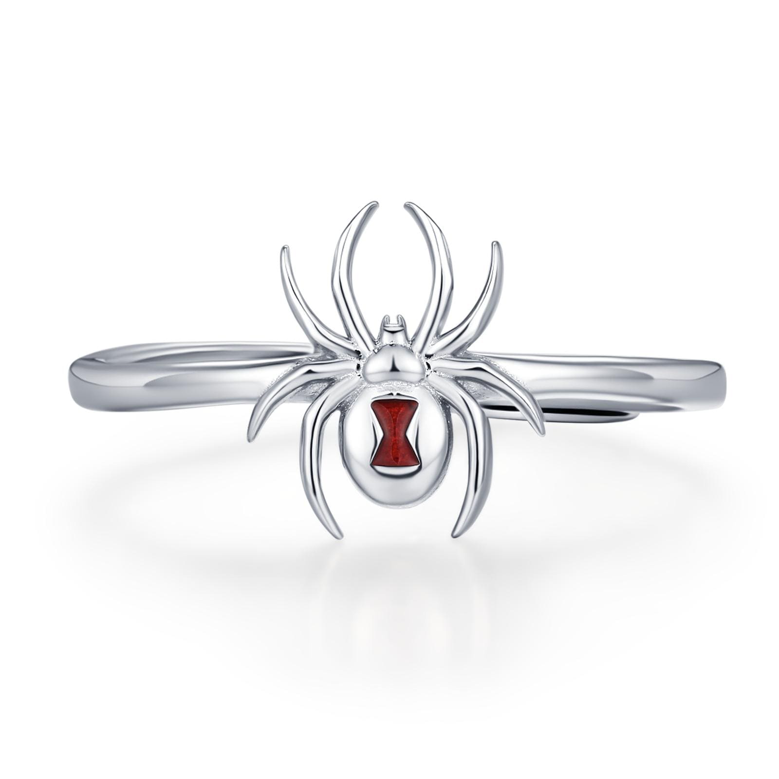 Sterling Silver Black Widow Spider Ring