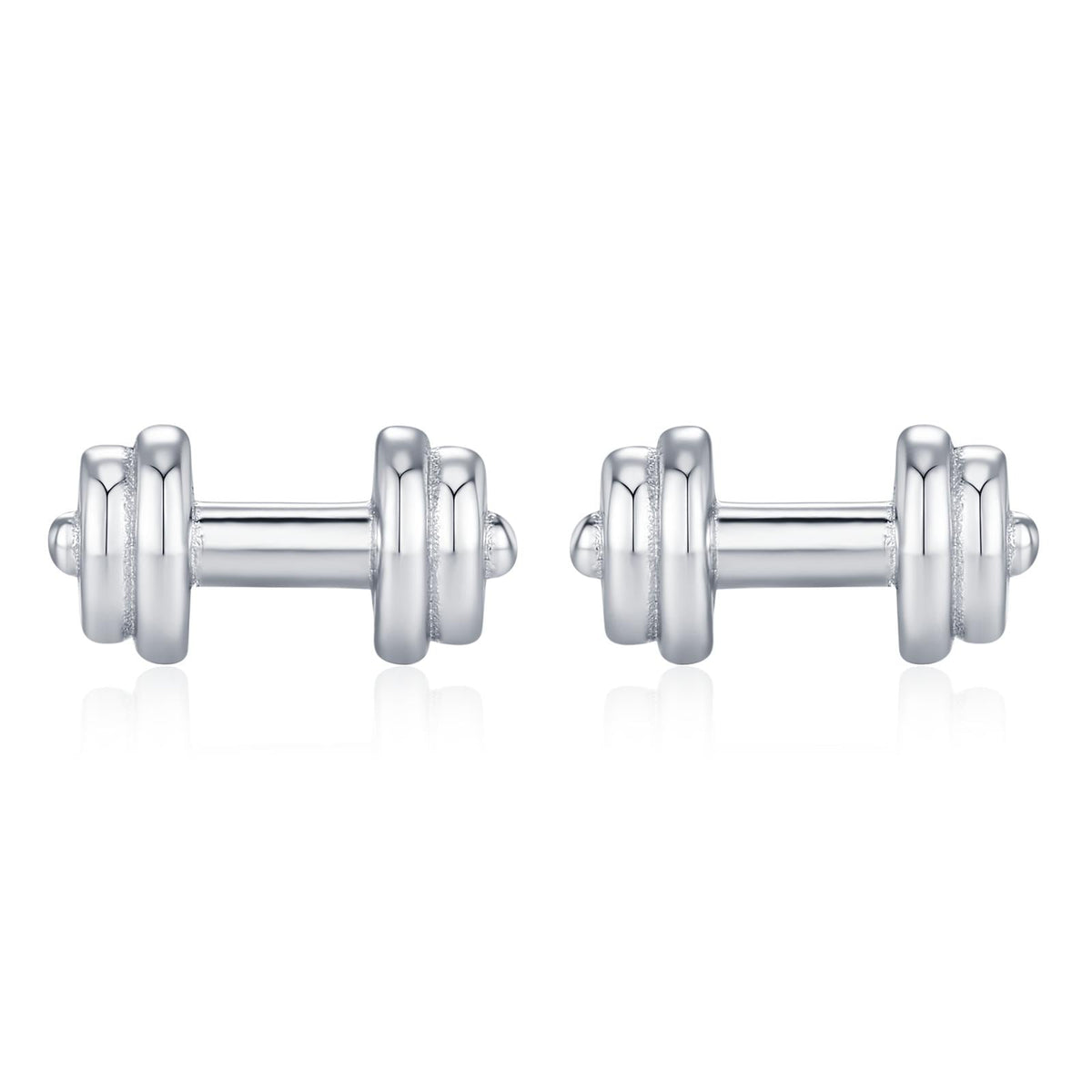 Sterling Silver Weight Lifting Dumbell Stud Earrings, Silver, Gold or Rose Gold, Fun Earrings, Exercise Lover Earrings