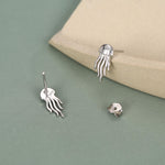 Sterling Silver Jellyfish Stud Earrings