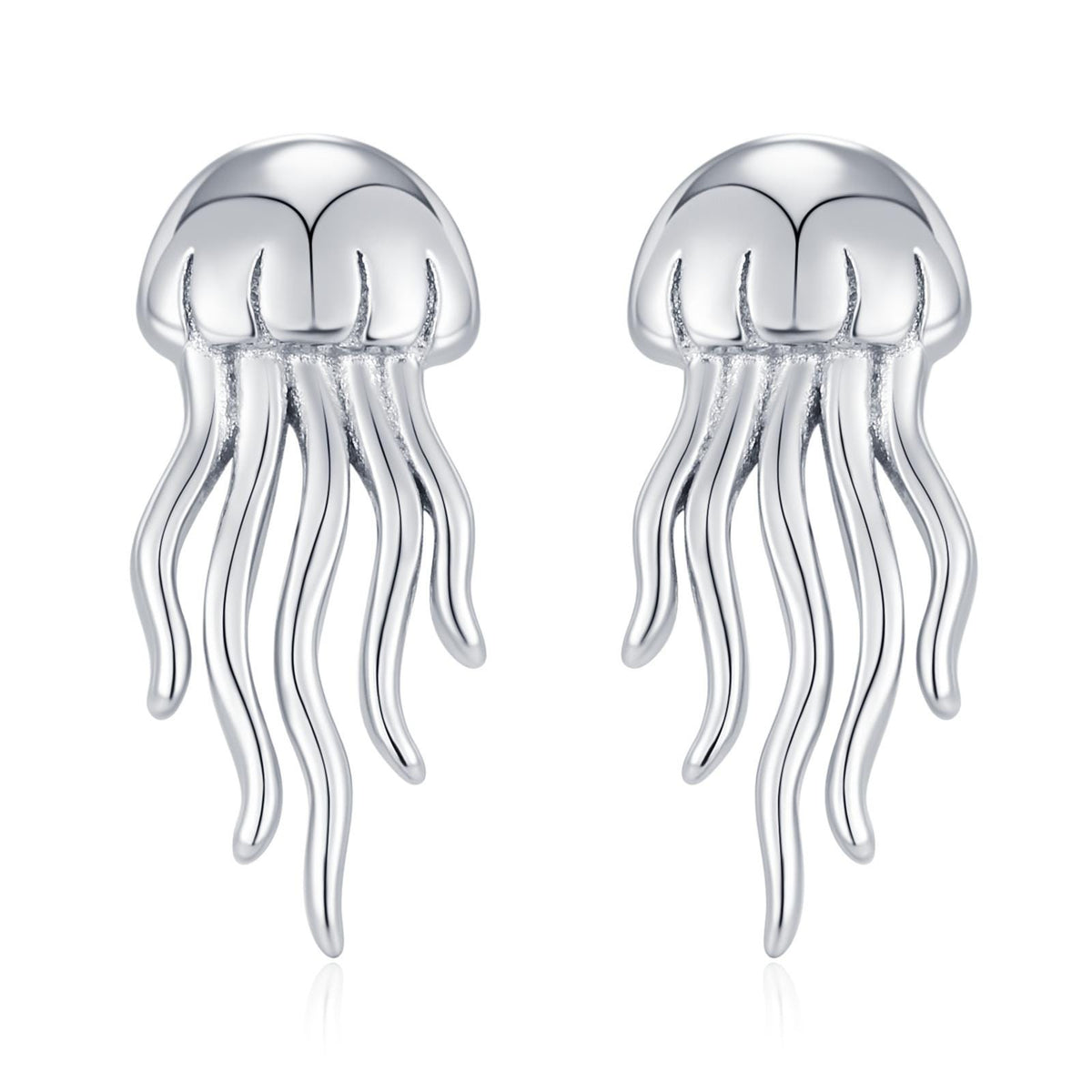 Sterling Silver Jellyfish Stud Earrings